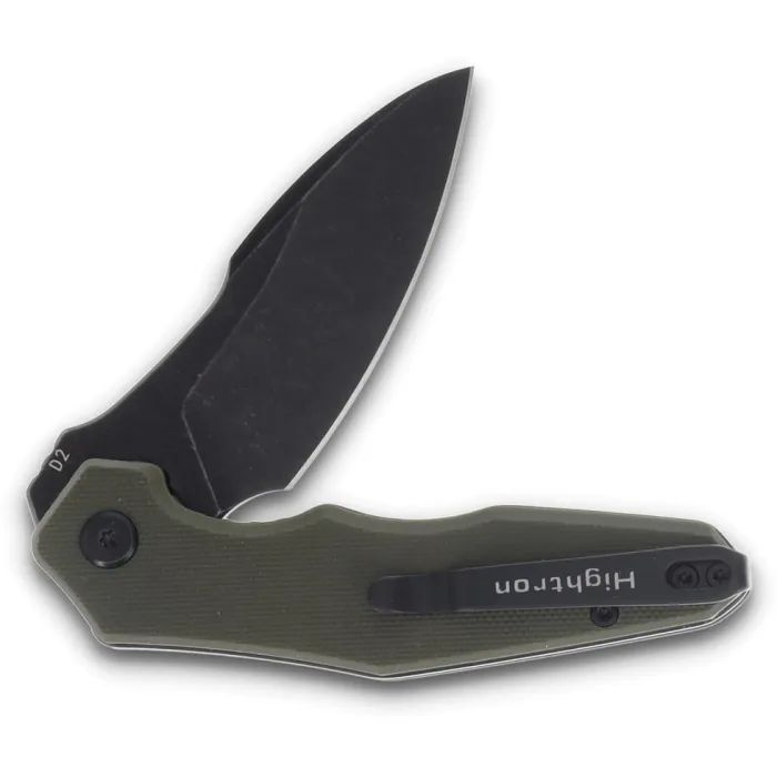 Нож Hightron Mini Ventura, D2, G10, зелений, сталевий stonewash клинок (HK05GRNS) изображение 5