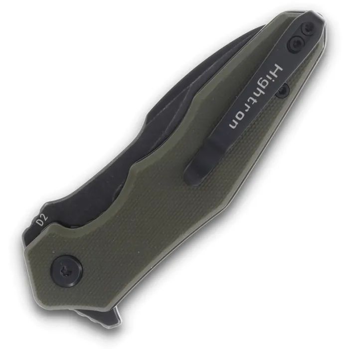 Нож Hightron Mini Ventura, D2, G10, зелений, сталевий stonewash клинок (HK05GRNS) изображение 7