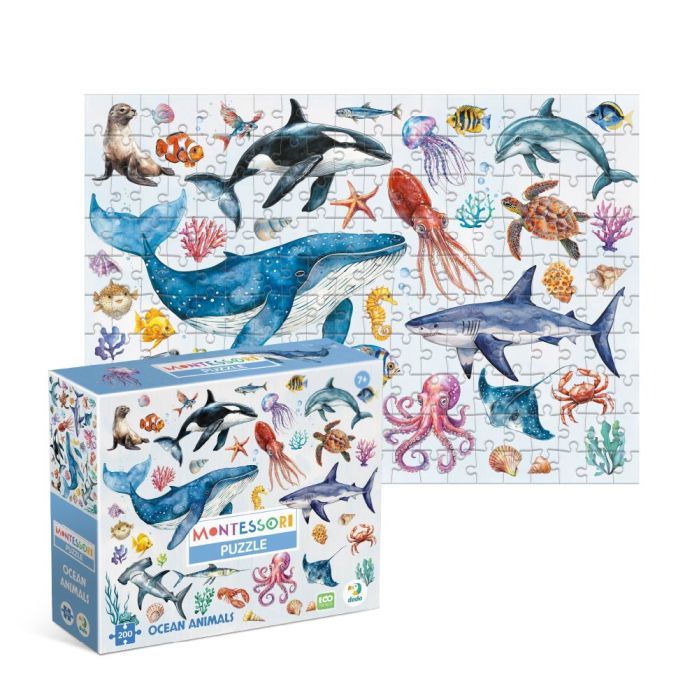 Пазл DoDo Монтессорі Океанічні тварини, 200 елементів (300630) зображення 2