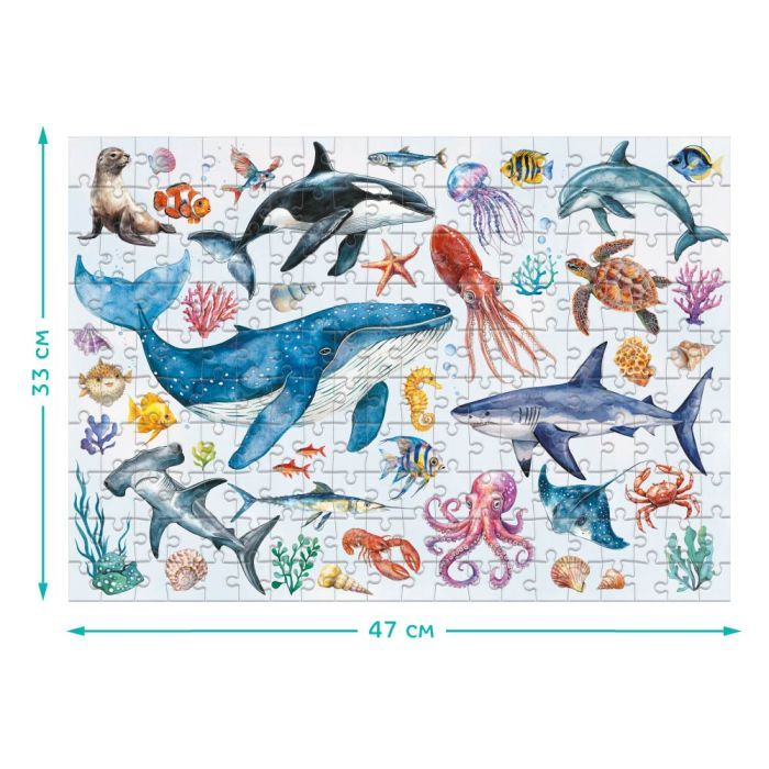 Пазл DoDo Монтессорі Океанічні тварини, 200 елементів (300630) зображення 3