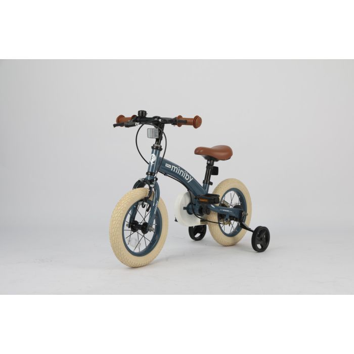 Дитячий велосипед QPlay Miniby 3 в1, біговел 12",Grey-Green (CB02MiniBy12Grey-Green) зображення 3