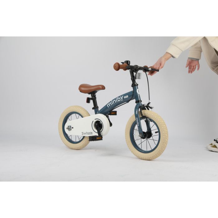 Дитячий велосипед QPlay Miniby 3 в1, біговел 12",Grey-Green (CB02MiniBy12Grey-Green) зображення 7