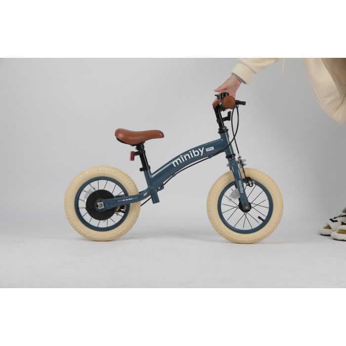 Дитячий велосипед QPlay Miniby 3 в1, біговел 12",Grey-Green (CB02MiniBy12Grey-Green) зображення 8