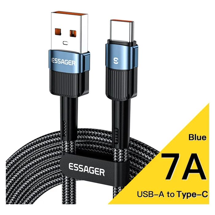 Дата кабель USB 2.0 AM to USB-C 3.0m 7A black Essager (EXCT-XCC01)