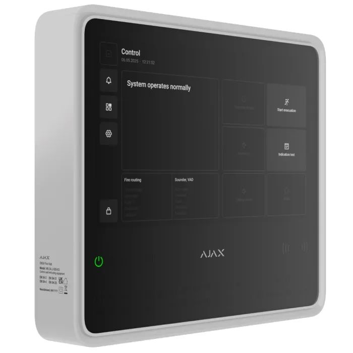 Модуль управления умным домом Ajax EN54 Fire Hub white изображение 2