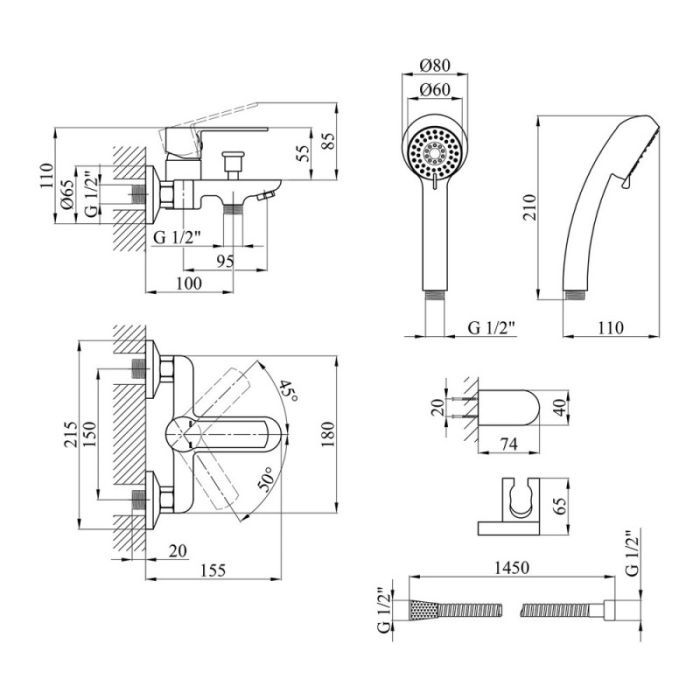 Смеситель Kroner Bremen-C060 (CV012070) изображение 9