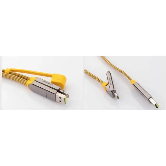 Дата кабель 6in1 inCharge XL 2.0m yellow Rolling Square (XLM03R) зображення 4