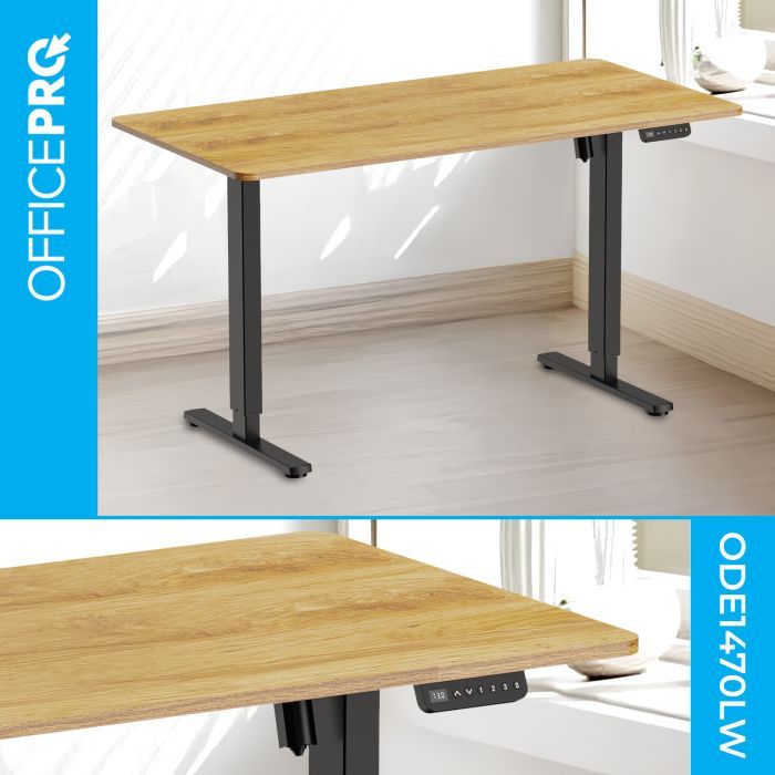 Комп'ютерний стіл OfficePro ODE1470LW 1400 х 700 мм Light Wood/Black (ODE1470LW) зображення 3