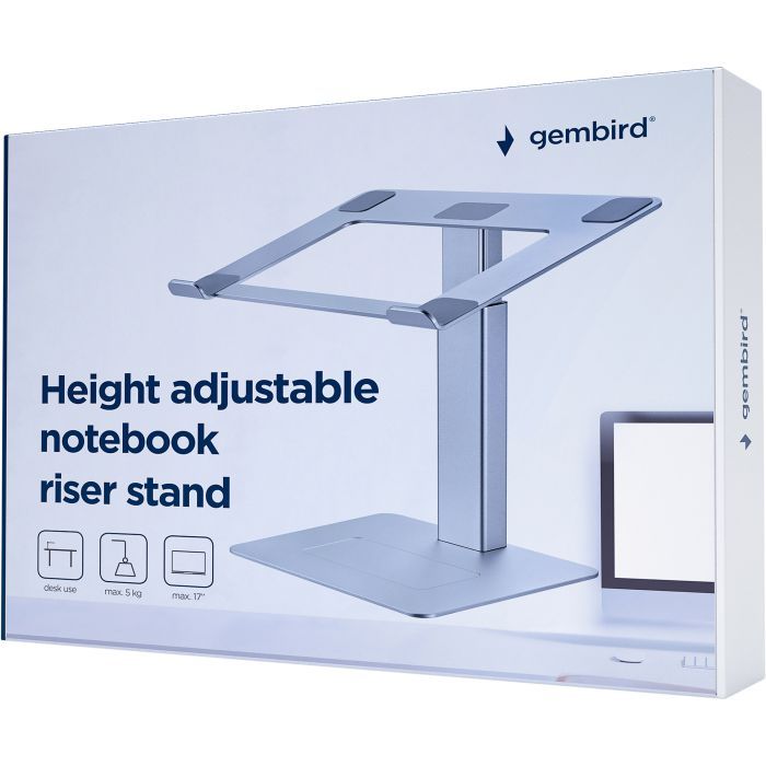 Подставка для ноутбука Gembird до 15.6", регулируемая, алюминий (NBS-D1-02) изображение 6