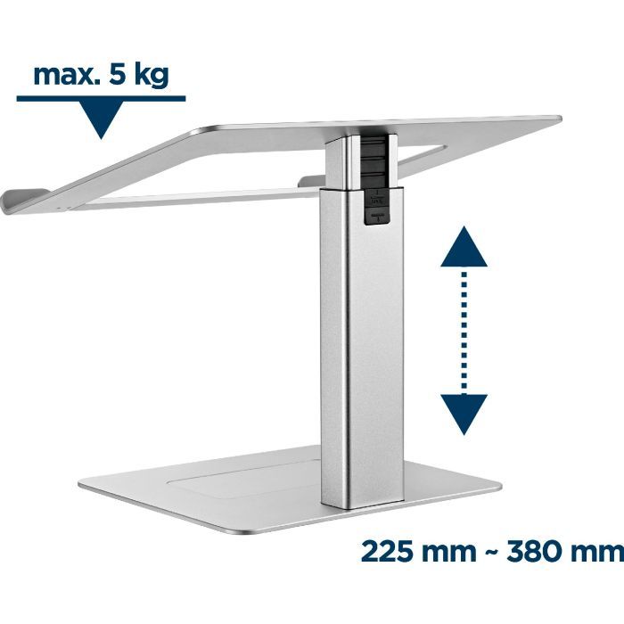 Подставка для ноутбука Gembird до 15.6", регулируемая, алюминий (NBS-D1-02) изображение 7