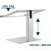 Подставка для ноутбука Gembird до 15.6", регулируемая, алюминий (NBS-D1-02) изображение 7