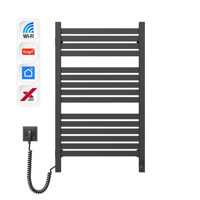 Сушарка для рушників Navin Авангард Х, 800х480, Wi-Fi, чорний муар, лівобічна (12-272155-4880) зображення 2