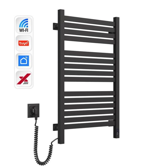 Сушарка для рушників Navin Авангард Х, 800х480, Wi-Fi, чорний муар, лівобічна (12-272155-4880) зображення 3