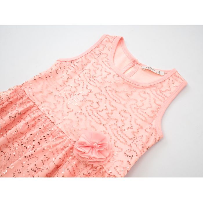 Плаття дитяче Breeze святкове з паєтками (12740-128G-peach) зображення 3