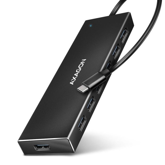 Концентратор AXAGON USB-C to 7xUSB 3.0 black (HUE-F7C)