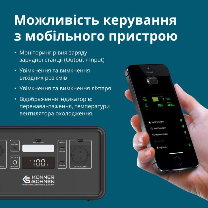 Зарядная станция Konner&Sohnen KS500PS 500W 448Wh (KS500PS) изображение 12