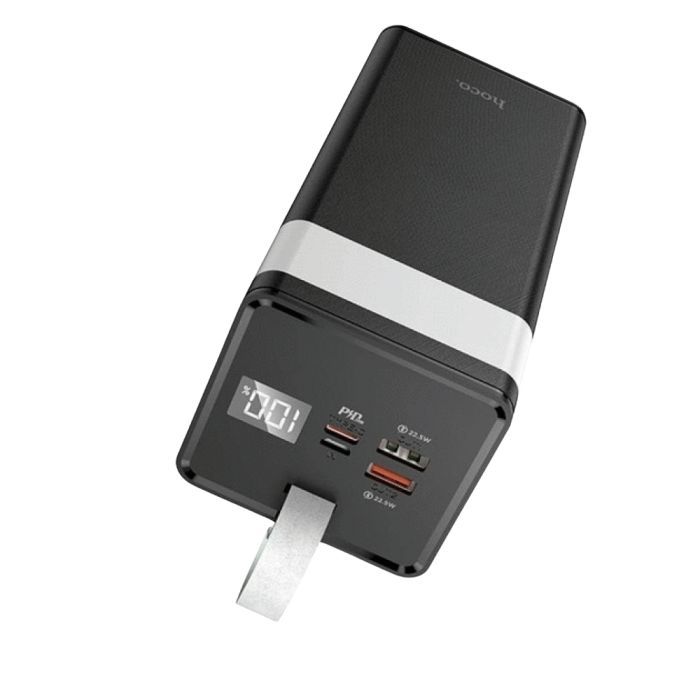 Батарея універсальна HOCO 50000mAh Powermaster PD/20W, QC/22.5W, Lamp, Black (J86A / 714738) зображення 2