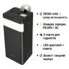 Батарея універсальна HOCO 50000mAh Powermaster PD/20W, QC/22.5W, Lamp, Black (J86A / 714738) зображення 4