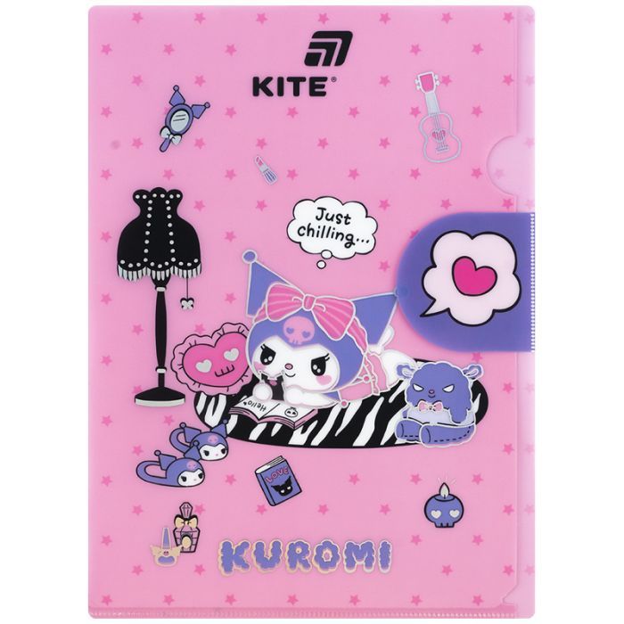 Папка - куточок Kite із клапаном A4 Kuromi- 2 (HK25-248-2)