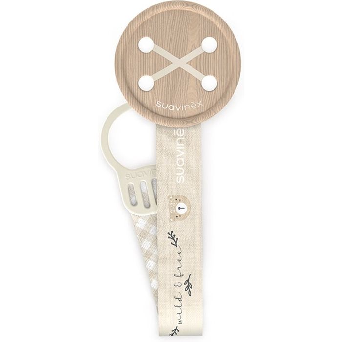 Кліпса для пустушок Suavinex Wild & Free, сіра (309130)