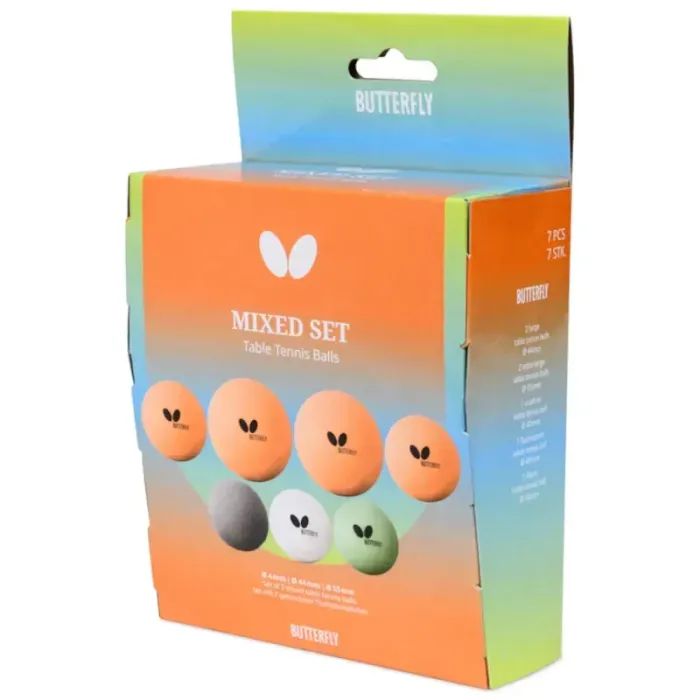 Мячик для настольного тенниса Butterfly Fun Balls 7 шт Mixed pack (7012880 (932025)