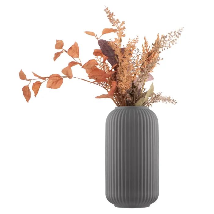 Ваза Ardesto Imola, 14х26см, порцеляна, сірий (AR3821G) зображення 4