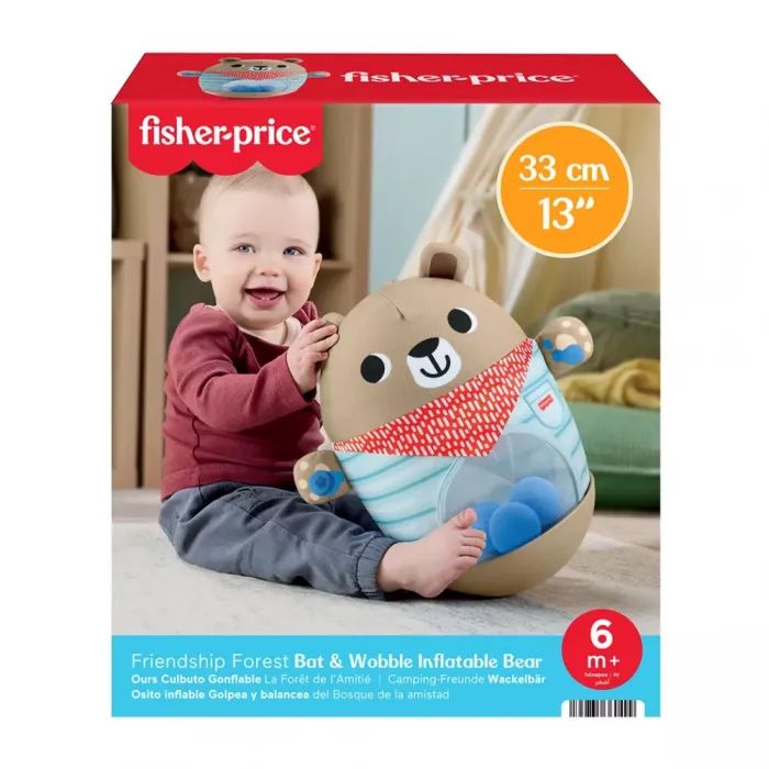 Развивающая игрушка Fisher-Price Мишка-неваляшка (JLB83) изображение 5