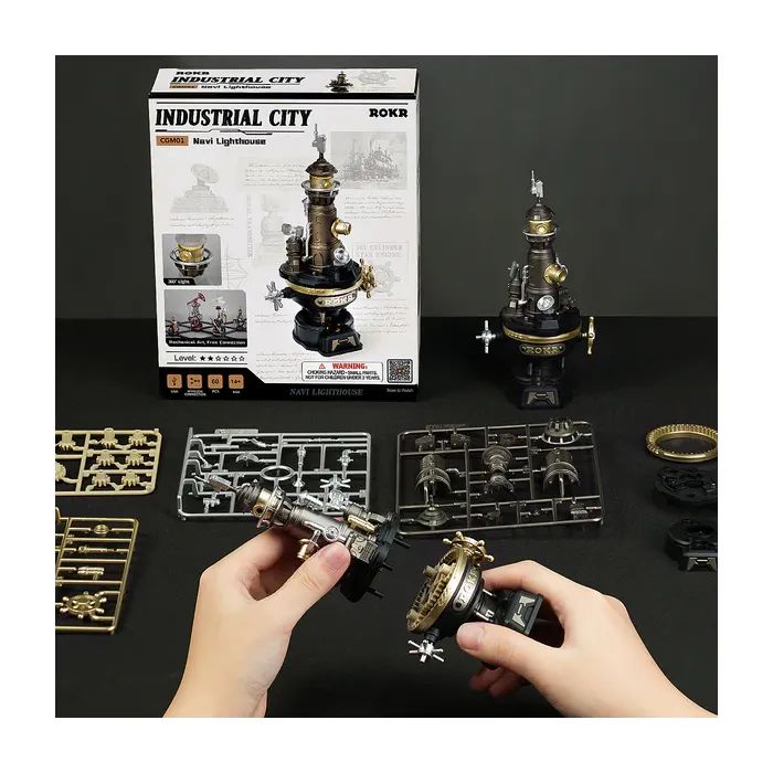 Конструктор Robotime Rokr деревянный 3D-маяк Нави (CGM01) изображение 4