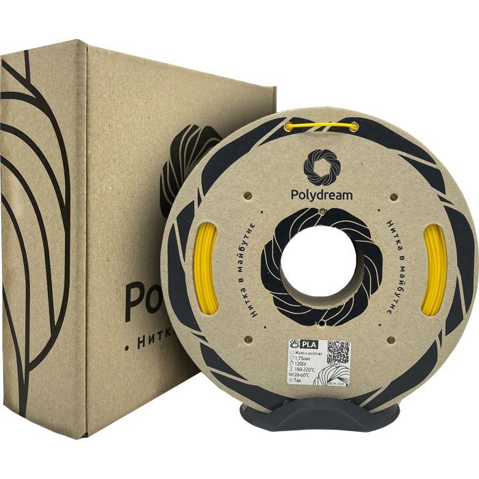 Пластик для 3D-принтера Polydream PLA 1,75mm 1,2кг Yellow-gold (PLA1004/12) изображение 2