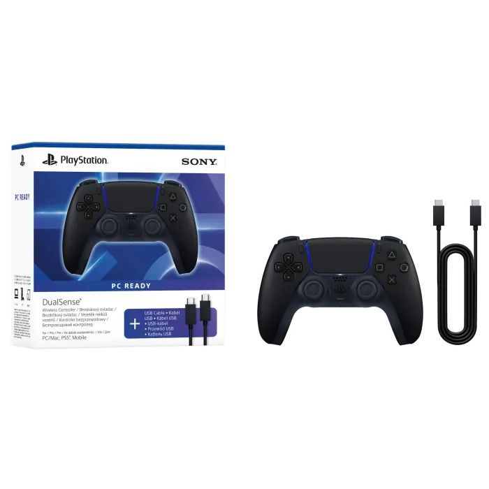 Геймпад Sony Playstation DualSense Bluetooth PS5 Midnight Black (USB-C кабель) (1000051651) изображение 6
