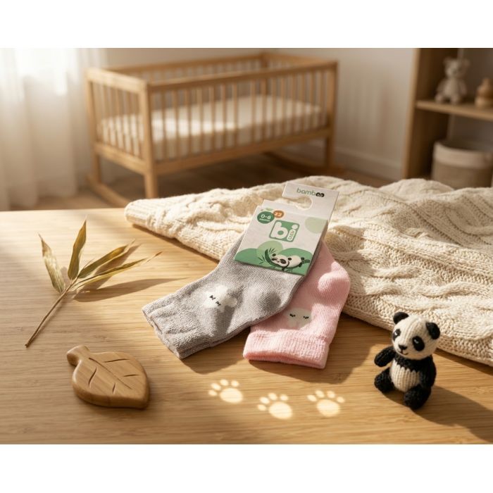 Носки детские Bibaby с зайчиком (68384-12-18-pinkgray) изображение 4