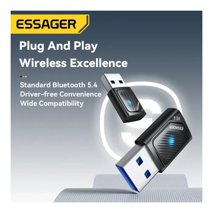 Bluetooth-адаптер Essager Freedom Bluetooth 5.4 Black (EBT54-JH01-P) зображення 8