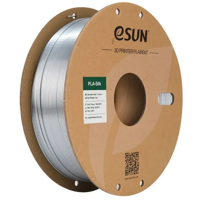 Пластик для 3D-принтера eSUN ePLA-Silk 1,75mm 1kg SILVER (EPLA-SILK-P175S1)