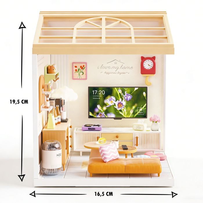 Конструктор Mini House румбокс серии Интерьер – Гостиная (свет) (8006) изображение 5