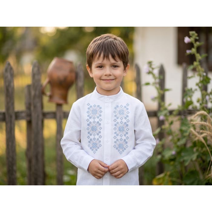 Рубашка детская Brilliant с вишивкой Обериг (24113-128B-white) изображение 5