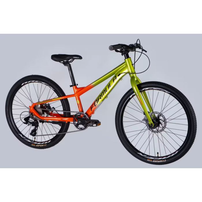 Велосипед Formula 24" F-1 DD рама-11" AL 2026 зелено-помаранчевий (OPS-FR-24-451) изображение 2