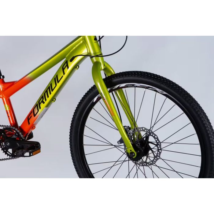 Велосипед Formula 24" F-1 DD рама-11" AL 2026 зелено-помаранчевий (OPS-FR-24-451) изображение 4