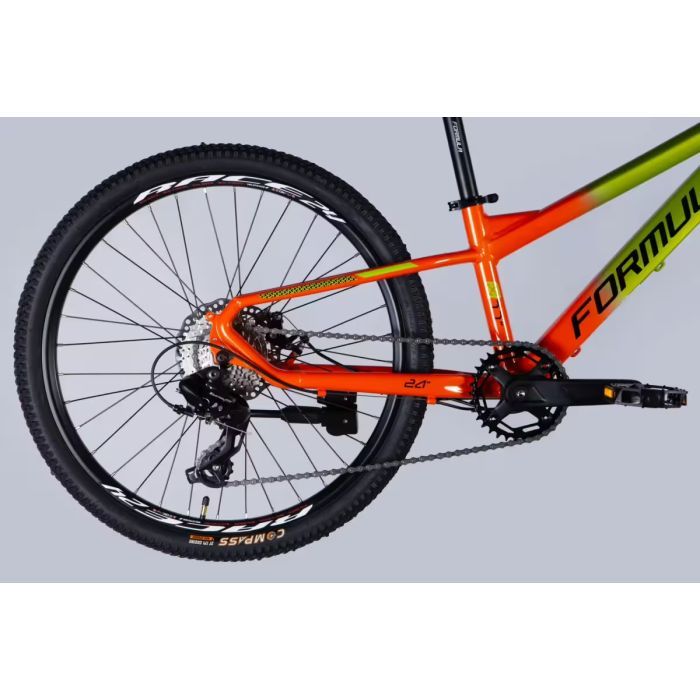 Велосипед Formula 24" F-1 DD рама-11" AL 2026 зелено-помаранчевий (OPS-FR-24-451) изображение 5