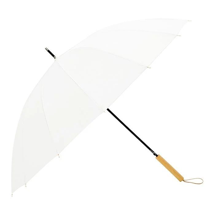 Зонт Krago тростина, 16 спиць з дерев''яною ручкою біла (umb-7-004) изображение 3
