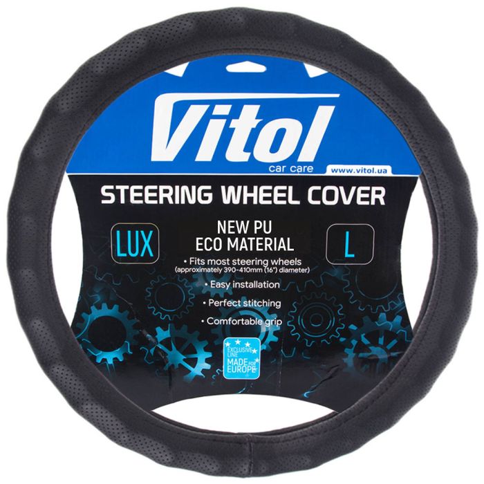 Чехол на руль VITOL M чорн (VLOD-NPU892 BK M)