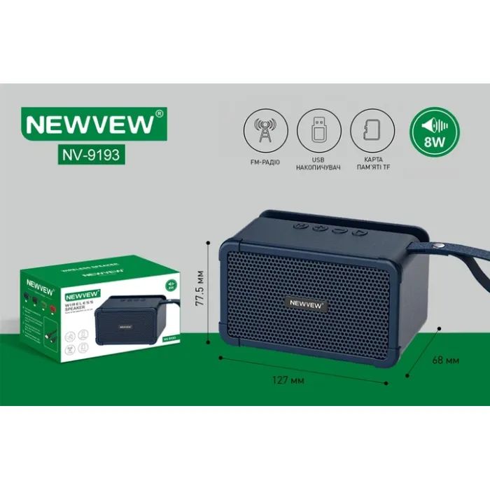 Акустическая система NEWVEW NV-9193 BT/USB/TF/FM Black (NWVW-NV-9193-BK) изображение 2