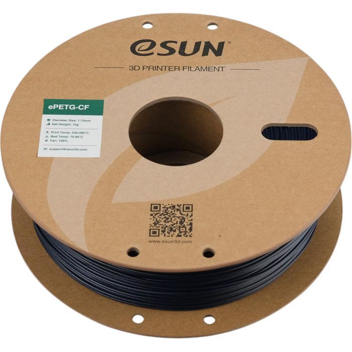 Пластик для 3D-принтера eSUN ePETG-CF 1,75mm 1kg BLACKISH GREEN (EPETG-CF-P175BG1) зображення 3