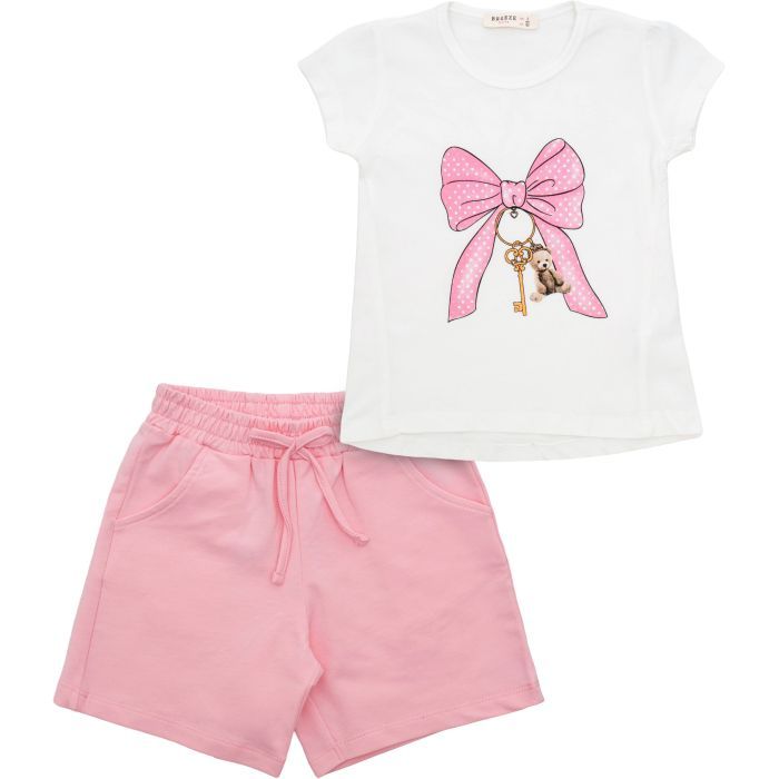 Набір дитячого одягу Breeze з бантиком (20998-116G-pink)