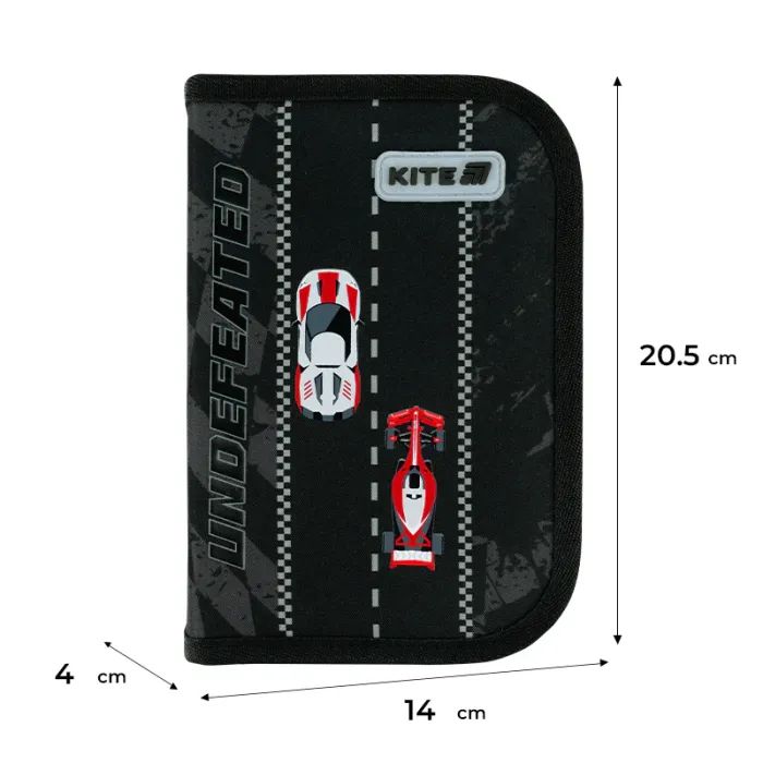 Пенал Kite Race&Win 621 , без наповнення, 1 відділення, 1 відворот (K26-621-4) зображення 6