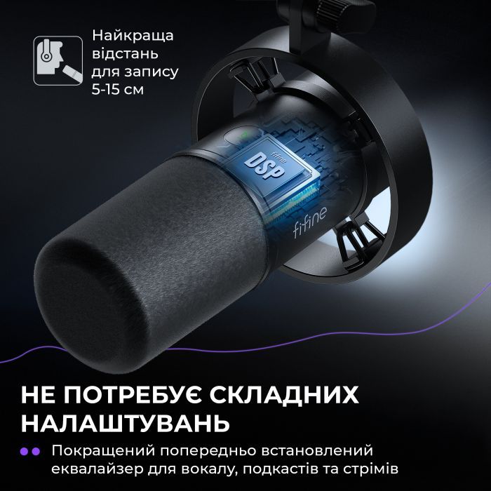 Мікрофон Fifine K688CT USB/XLR Black (K688CT) зображення 9