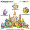 Конструктор Picasso магнитный Tiles Dinosaur Set с 8 фигурками динозавров 38 деталей (817338028848) изображение 6