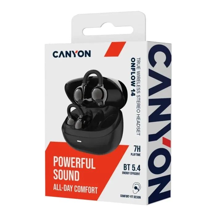 Наушники Canyon OWS Ear Clips OnFlow 14 Black (CNS-TWS14B) изображение 5