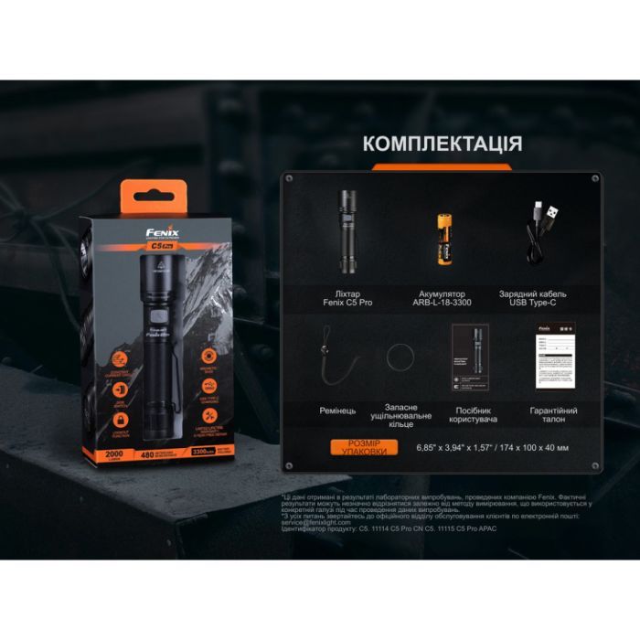 Фонарь Fenix C5 Pro (C5Pro) изображение 19