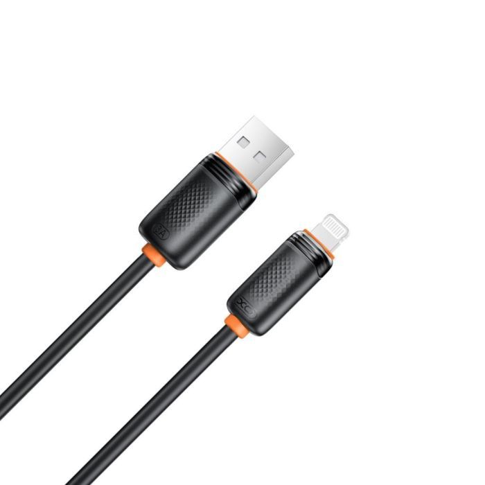 Дата кабель USB 2.0 AM to Lightning 1.0m 3A black XO (XO-CB-300UL-BK) изображение 3