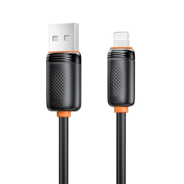 Дата кабель USB 2.0 AM to Lightning 1.0m 3A black XO (XO-CB-300UL-BK) изображение 4